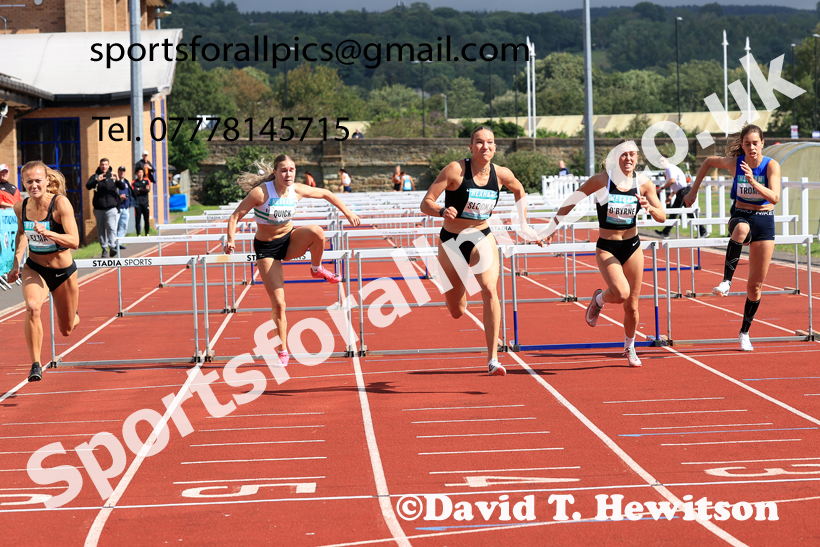 Heptathlon 100 metres hurdles, 2025 EAP International Combined Events, Hexham, Northumberland.  Photo: David T. Hewitson/Sports for All Pics